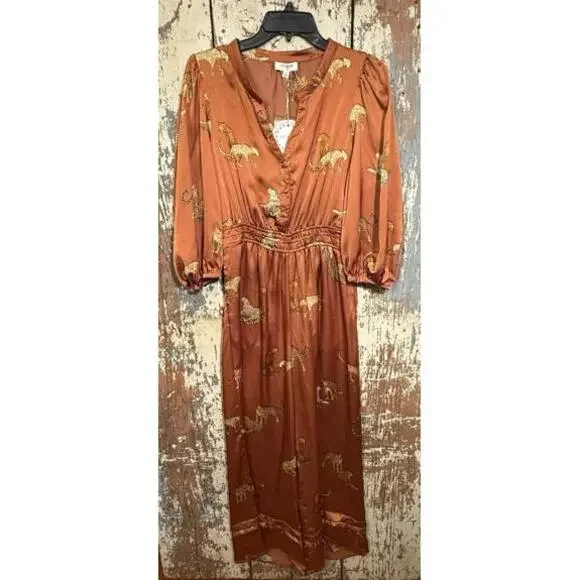 Umgee Brown Leopard Print Jumpsuit - Picture 4 of 10